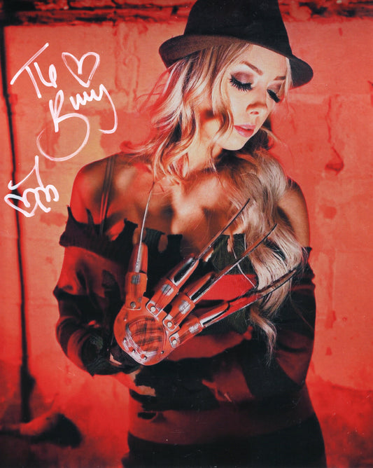 Allie The Bunny (8x10) Metallic AEW SEXY photo signed auto autographed