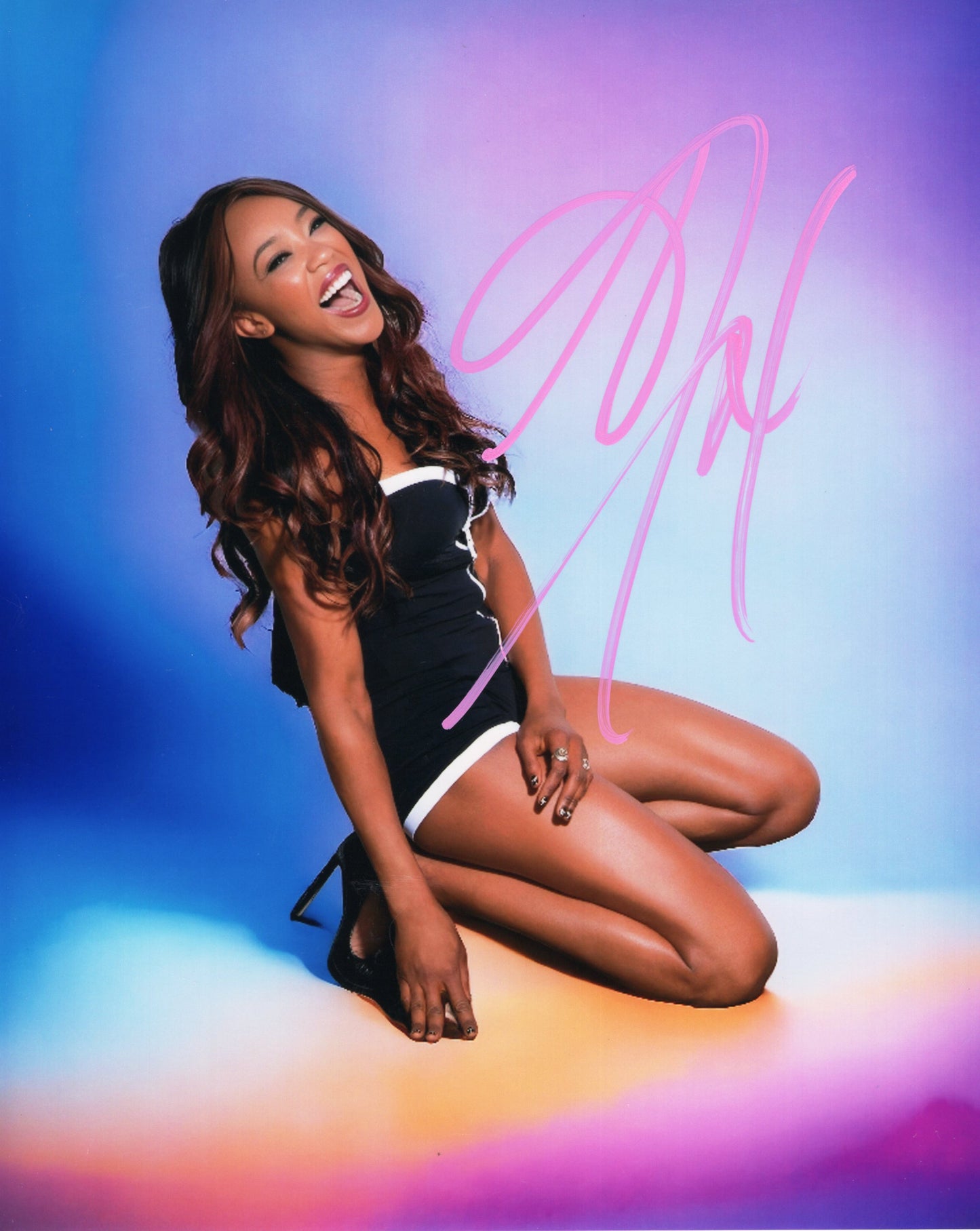 Alicia Fox (funhouse metallic 8x10) photo signed auto autographed WWE