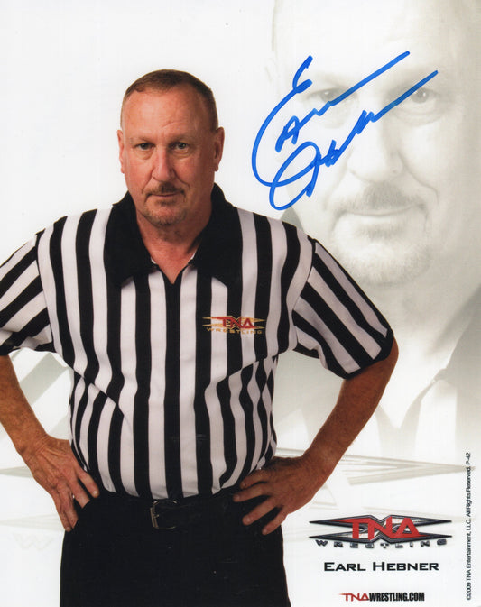 Earl Hebner 8x10 photo signed auto autographed TNA (copy promo)