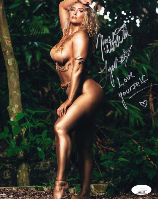 Nikkita Lyons (metallic  8x10) photo  signed auto autographed NXT WWE inscribed