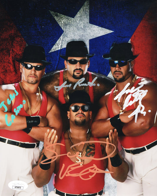 Los Boricuas (8x10 Metallic) JSA COA WWF photo signed auto