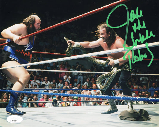 Jake Roberts The Snake (8x10 Metallic) JSA COA WWF WCW photo signed auto