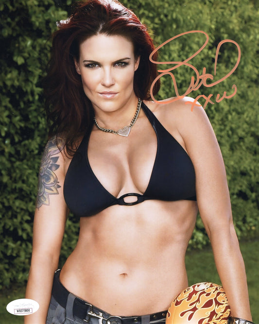 Lita (8x10 Metallic) JSA COA WWF WWE SEXY photo signed auto autographed