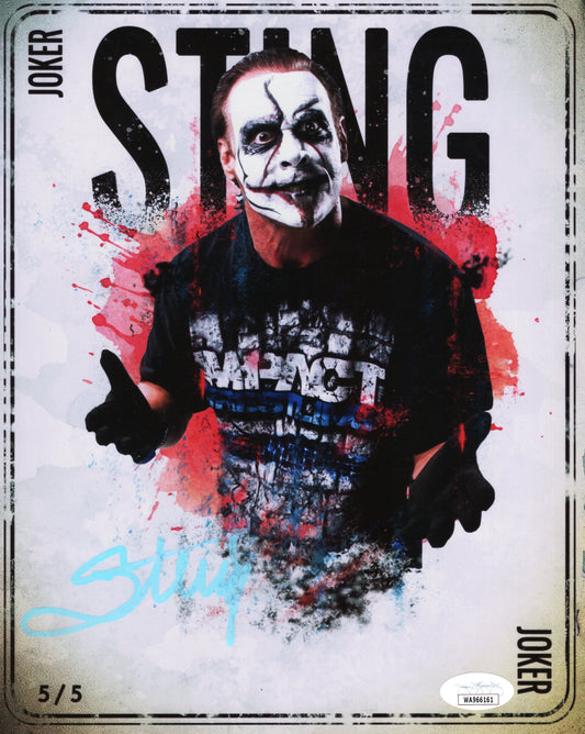 Sting (metallic 8x10) WCW WWE TNA NWO NWA photo signed auto autographed