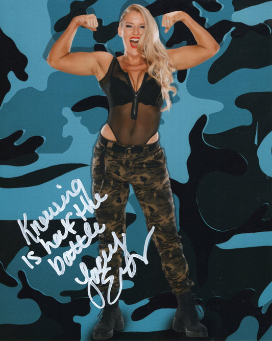 Lacey Evans inscribed (8x10 metallic) photo signed auto autographed