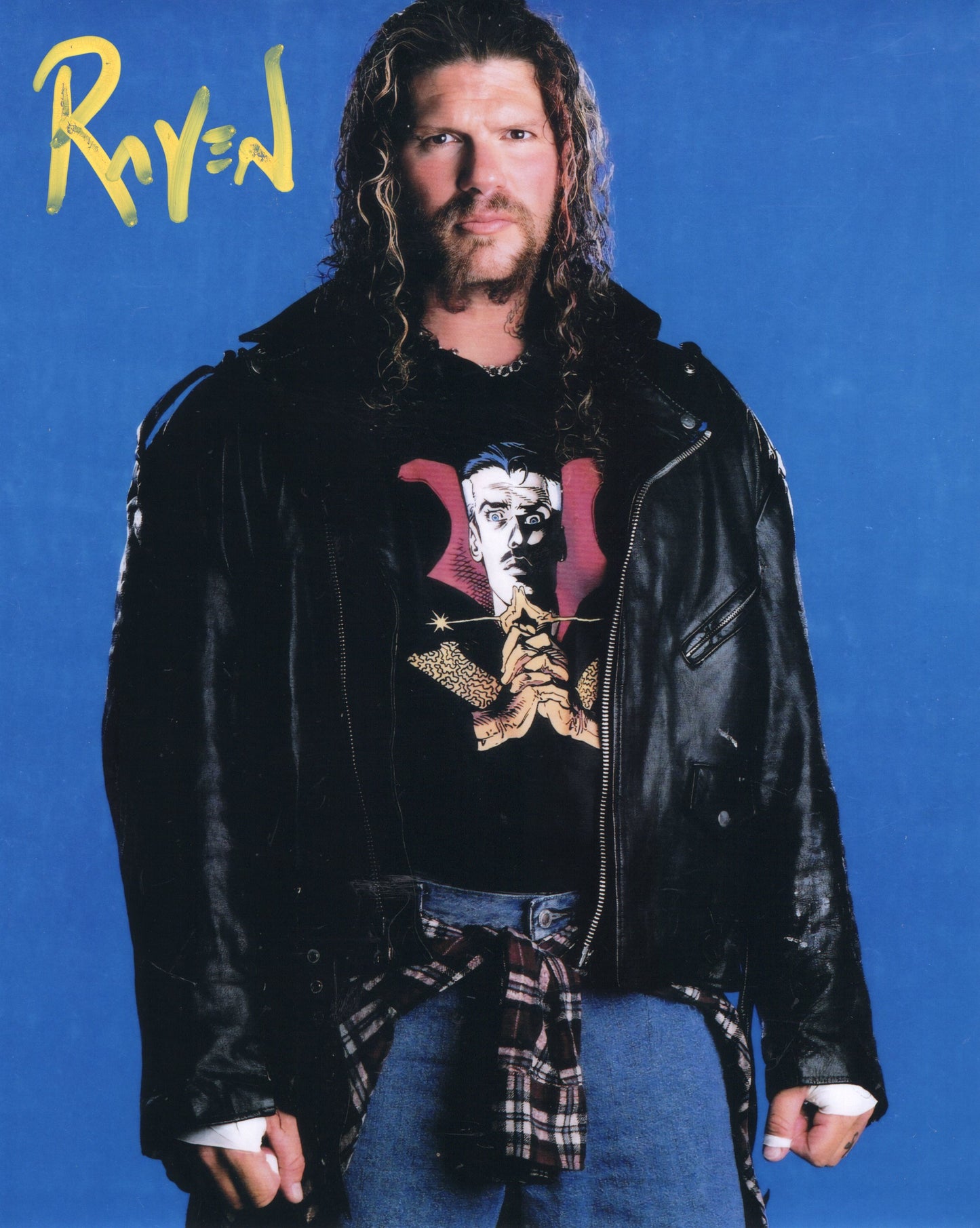 Raven (metallic 8x10) funhouse photo signed auto autographed ECW WWE