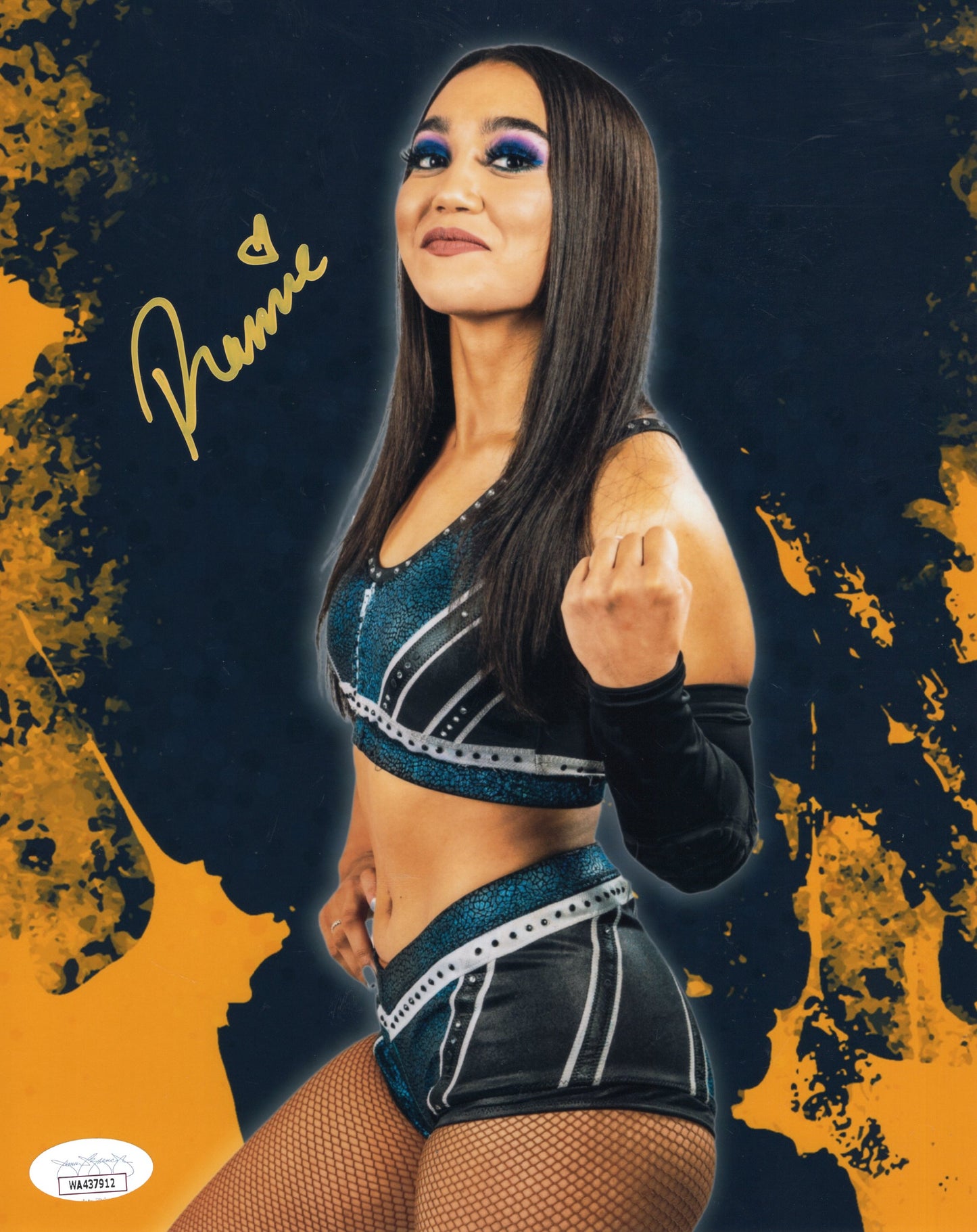 Roxanne Perez (metallic 8x10) - JSA certed NXT WWE photo signed autographed