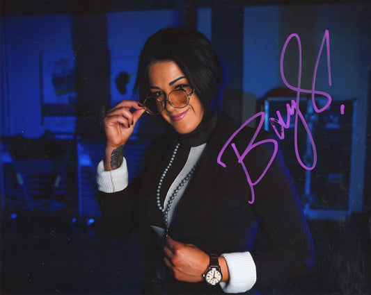 Bayley (metallic 8x10) FUNHOUSE NXT WWE Sexy Hot signed