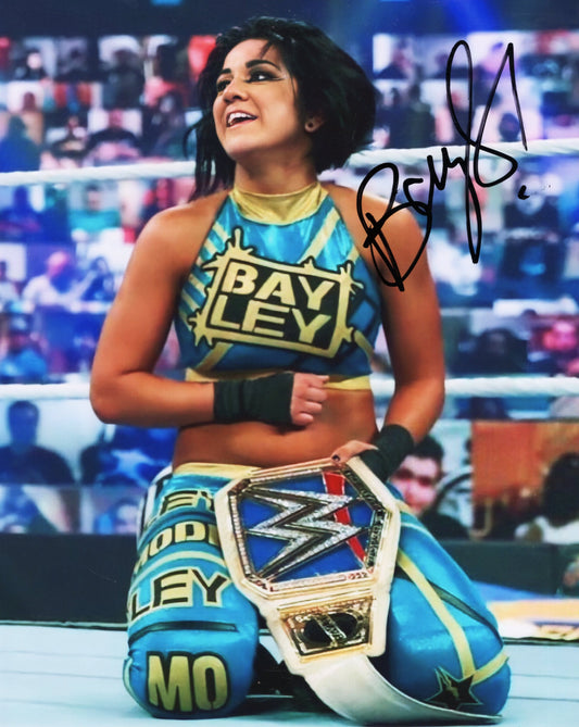 Bayley (metallic 8x10) FUNHOUSE NXT WWE Sexy Hot signed