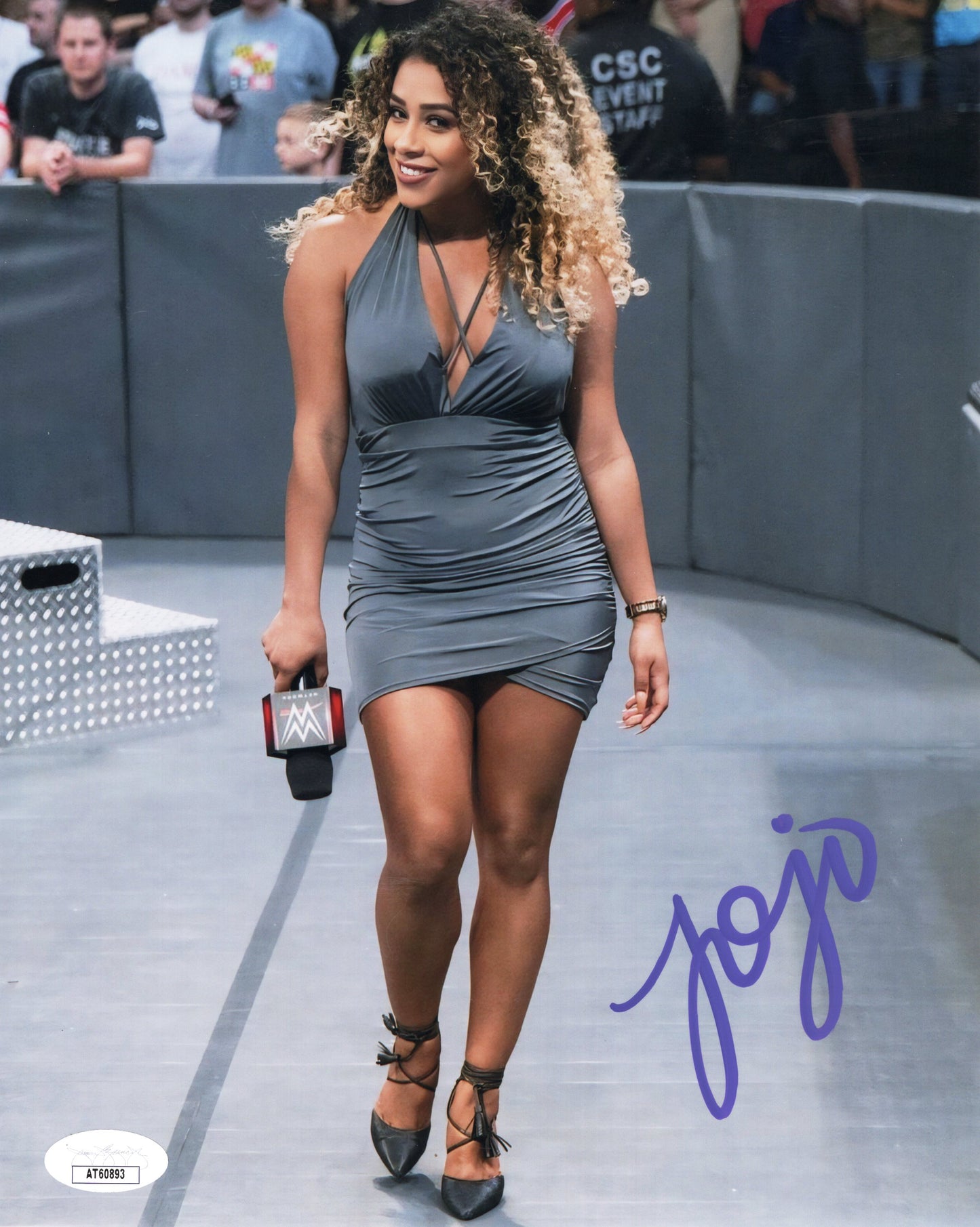 Jojo Offerman 8x10 metallic photo signed auto autographed WWE JSA