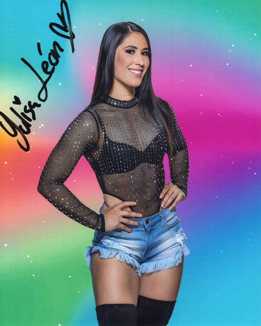 Yulisa Leon (metallic 8x10) Autograph signed Photo WWE NXT Sexy auto