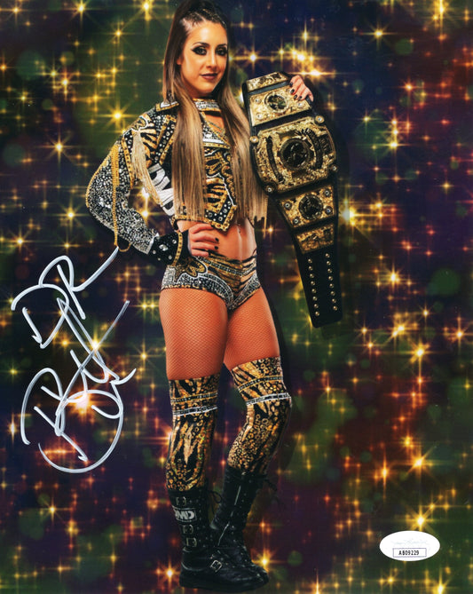 Britt Baker jsa (metallic 8x10) photo signed auto autographed AEW