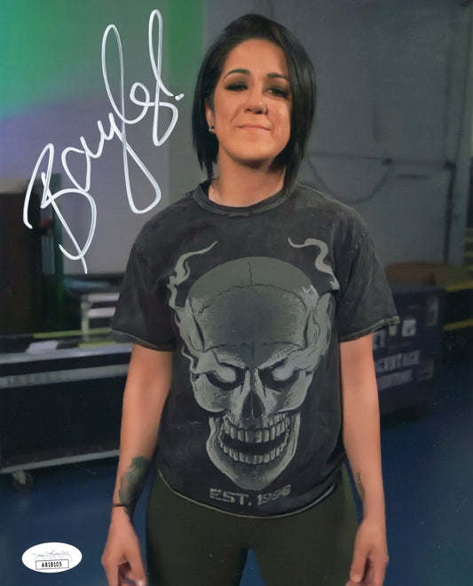 Bayley (metallic 8x10) FUNHOUSE NXT WWE Sexy Hot signed JSA