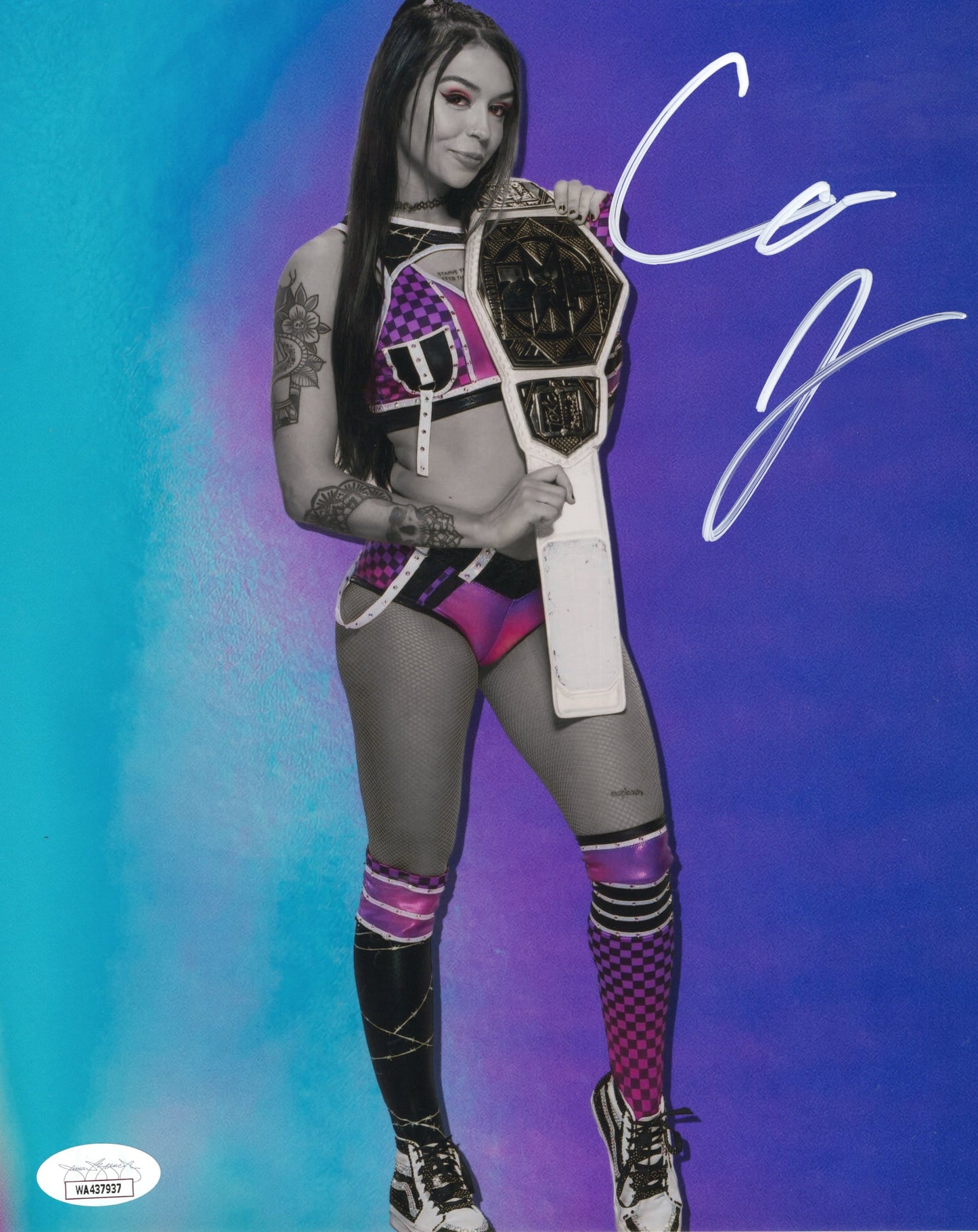 Cora Jade (metallic 8x10) NXT WWE photo signed auto autographed