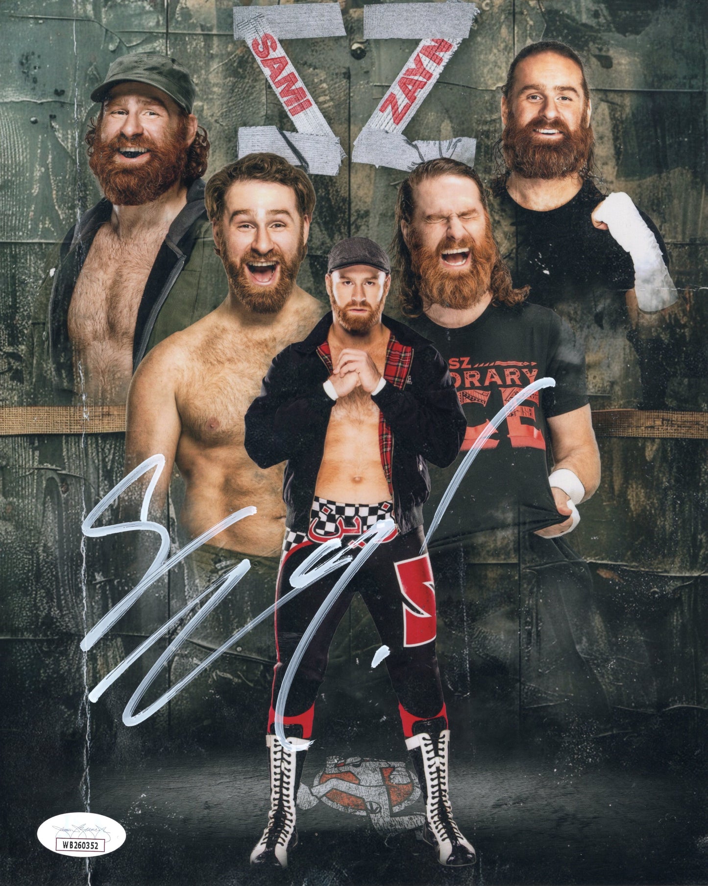 Sami Zayn (metallic 8x10) jsa photo signed auto autographed WWE