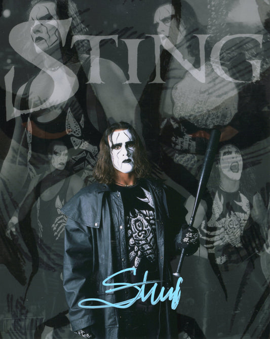 Sting (metallic 8x10) WCW WWE TNA NWO NWA photo signed auto autographed