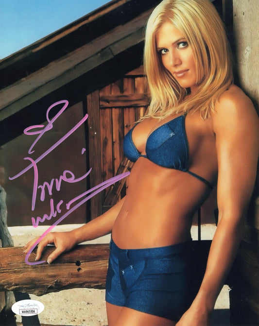 Torrie Wilson (Metallic 8x10) WWF WWE SEXY JSA photo signed auto autographed