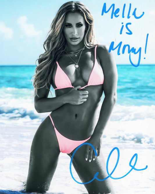 Carmella inscribed (8x10 metallic) WWE photo signed auto autographed inscribed