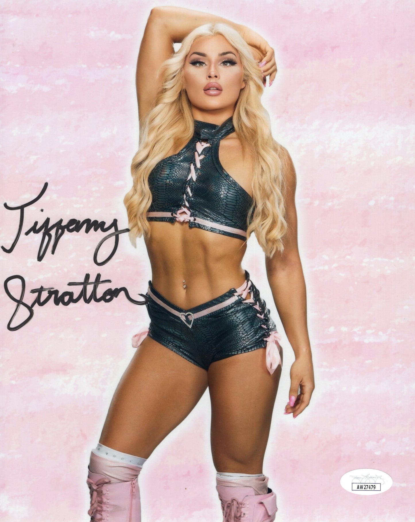 Tiffany Stratton (8x10 metallic)  JSA COA full signature WWE NXT autograph signed photo