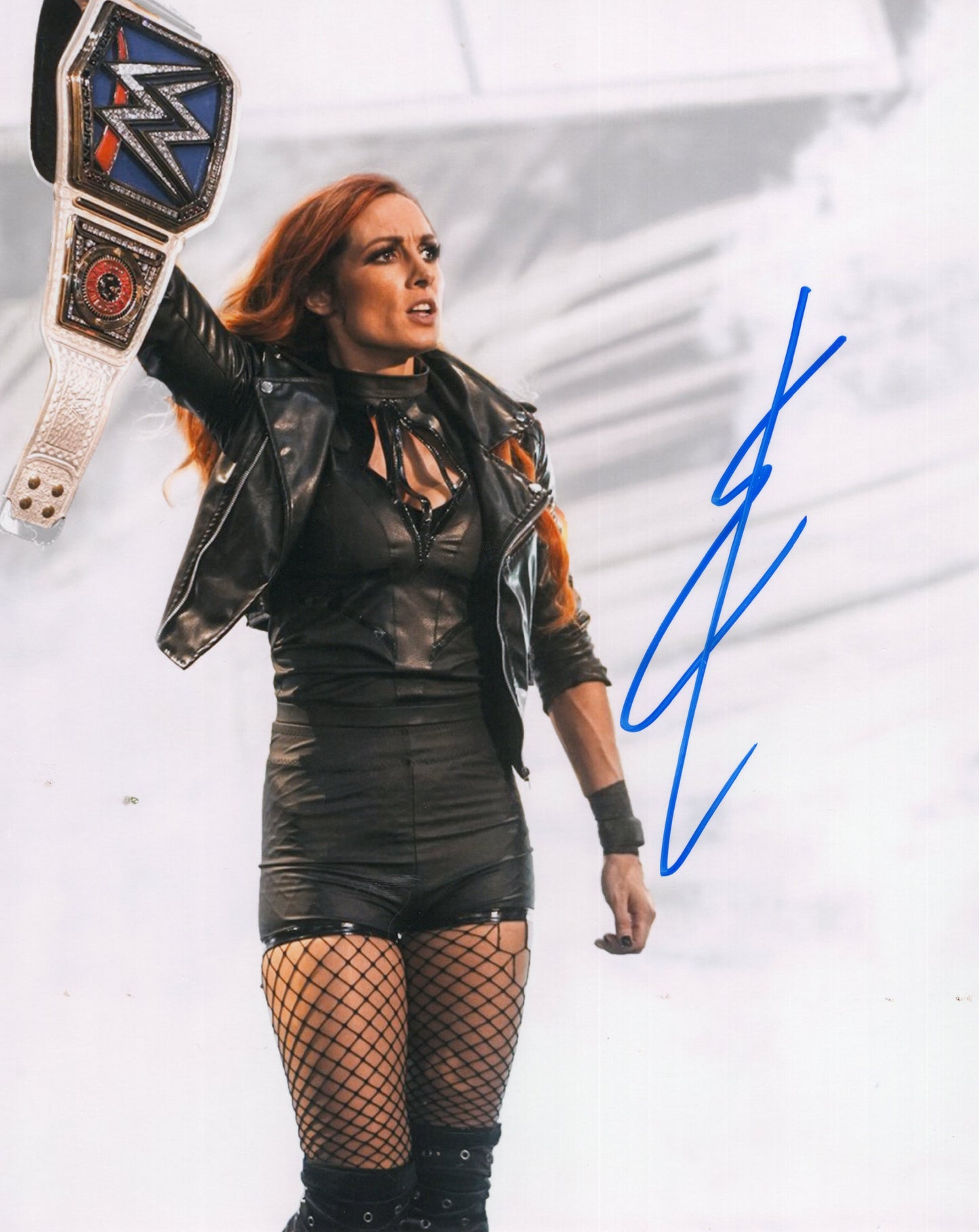 Becky Lynch (8x10) FUNHOUSE metallic photo signed auto autographed