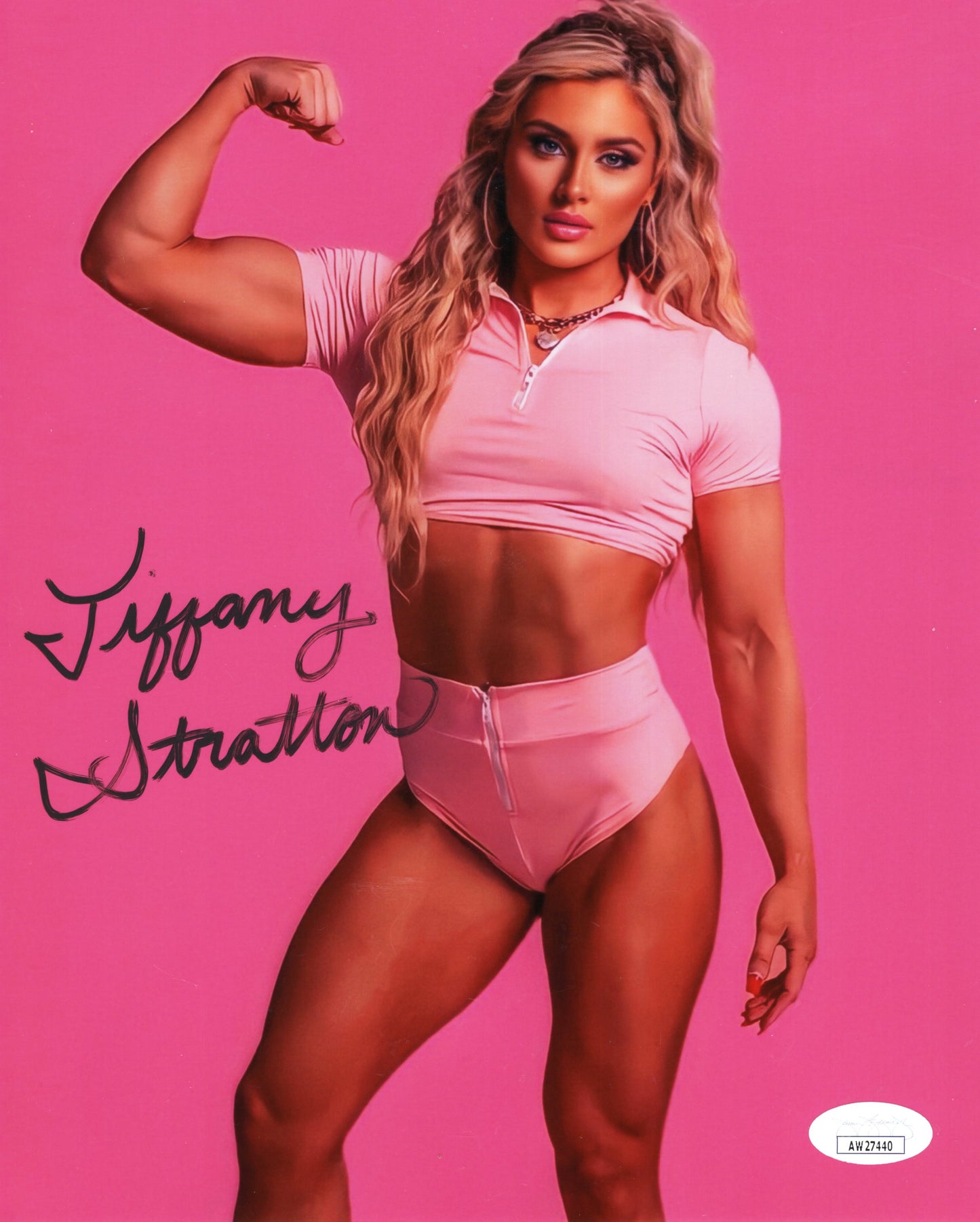 Tiffany Stratton (8x10 metallic)  JSA COA full signature WWE NXT autograph signed photo