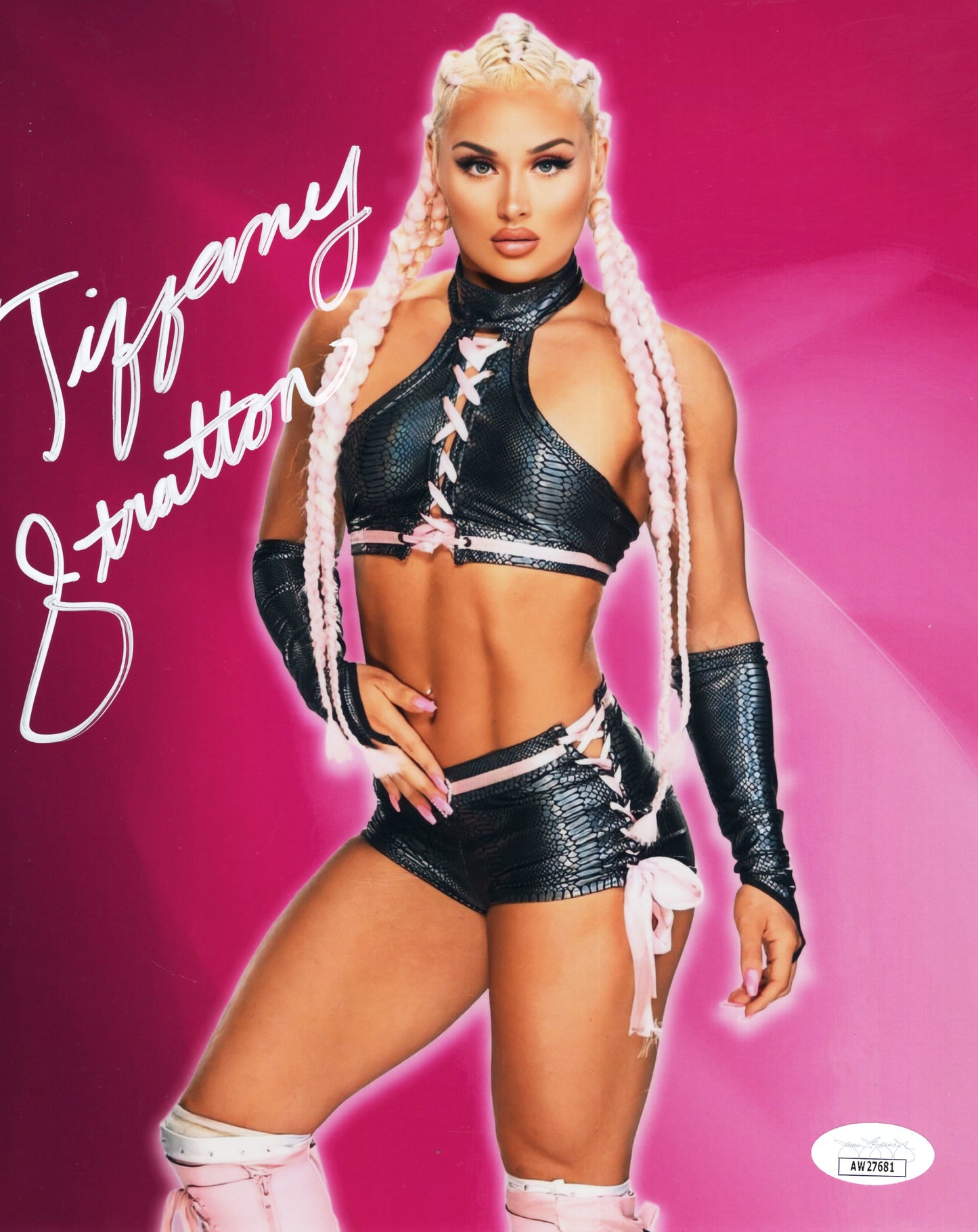 Tiffany Stratton (8x10 metallic)  JSA COA full signature WWE NXT autograph signed photo