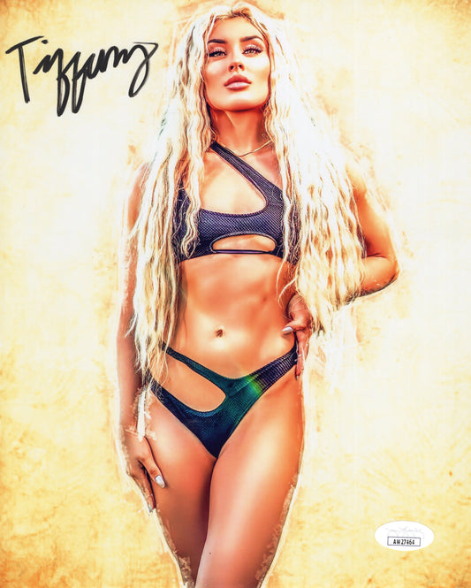 Tiffany Stratton (8x10 metallic) JSA COA WWE NXT autograph signed photo