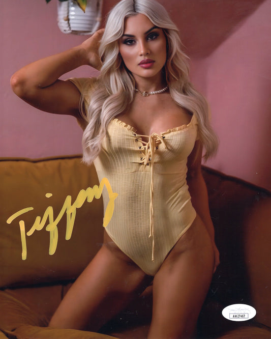 Tiffany Stratton (8x10 metallic) JSA COA WWE NXT autograph signed photo