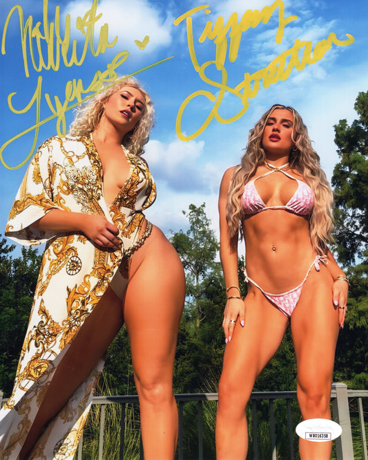 Tiffany Stratton Nikkita Lyons (8x10 metallic) JSA COA WWE NXT autograph signed photo