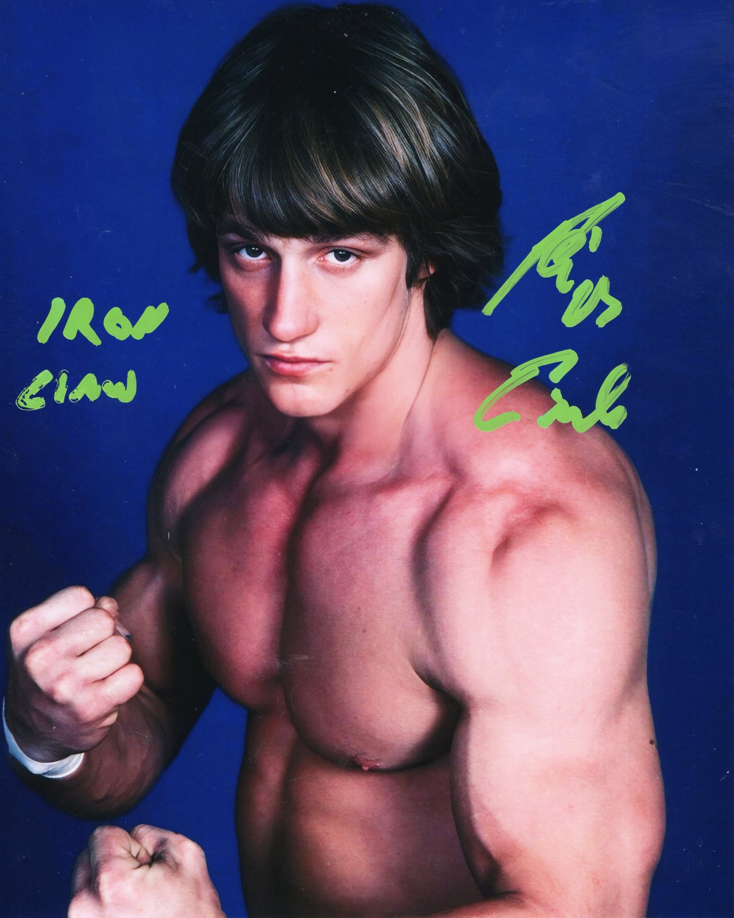 Kevin Von Erich (metallic 8x10) signed autographed photo funhouse WWF WCCW NWA