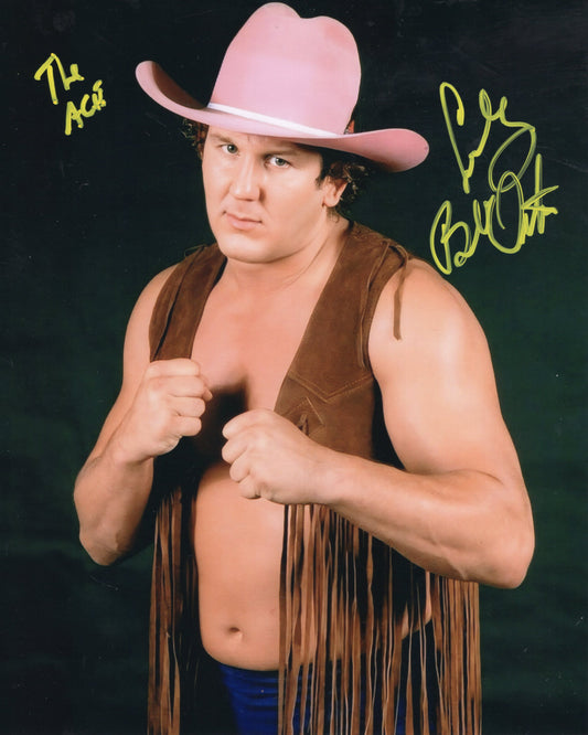 Cowboy Bob Orton (metallic 8x10) signed autographed photo funhouse WWF