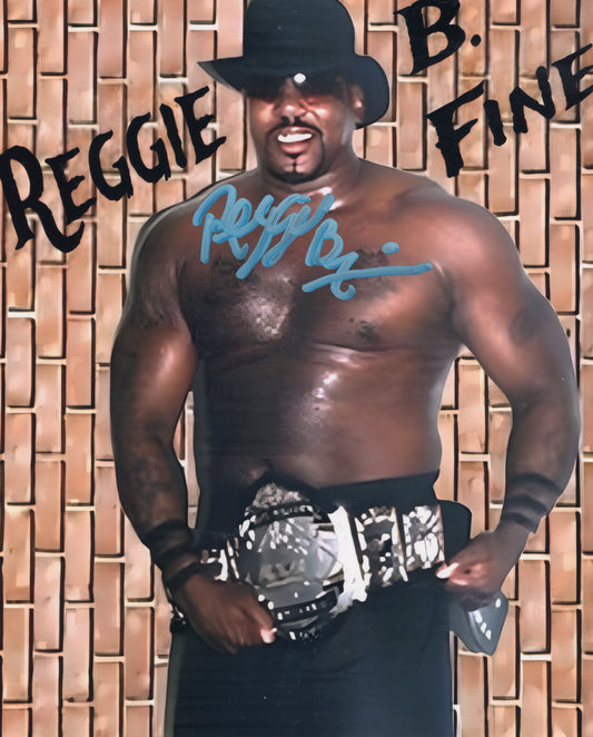 Reggie B Fine (metallic 8x10) signed autographed photo WCCW