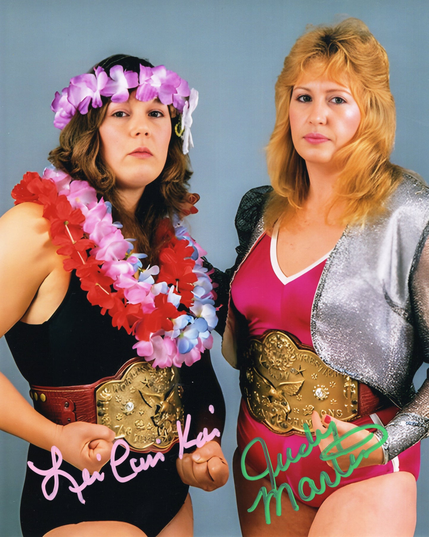 Glamour Girls (metallic 8x10) signed autographed photo funhouse WWF