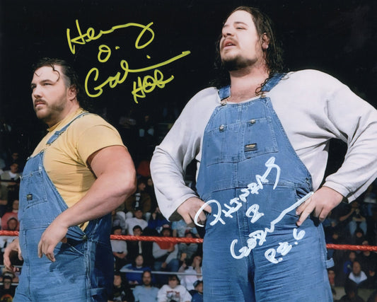 The Godwins dual (metallic 8x10) signed autographed photo funhouse WWF