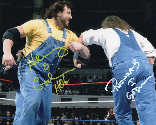 The Godwins dual (metallic 8x10) signed autographed photo funhouse WWF