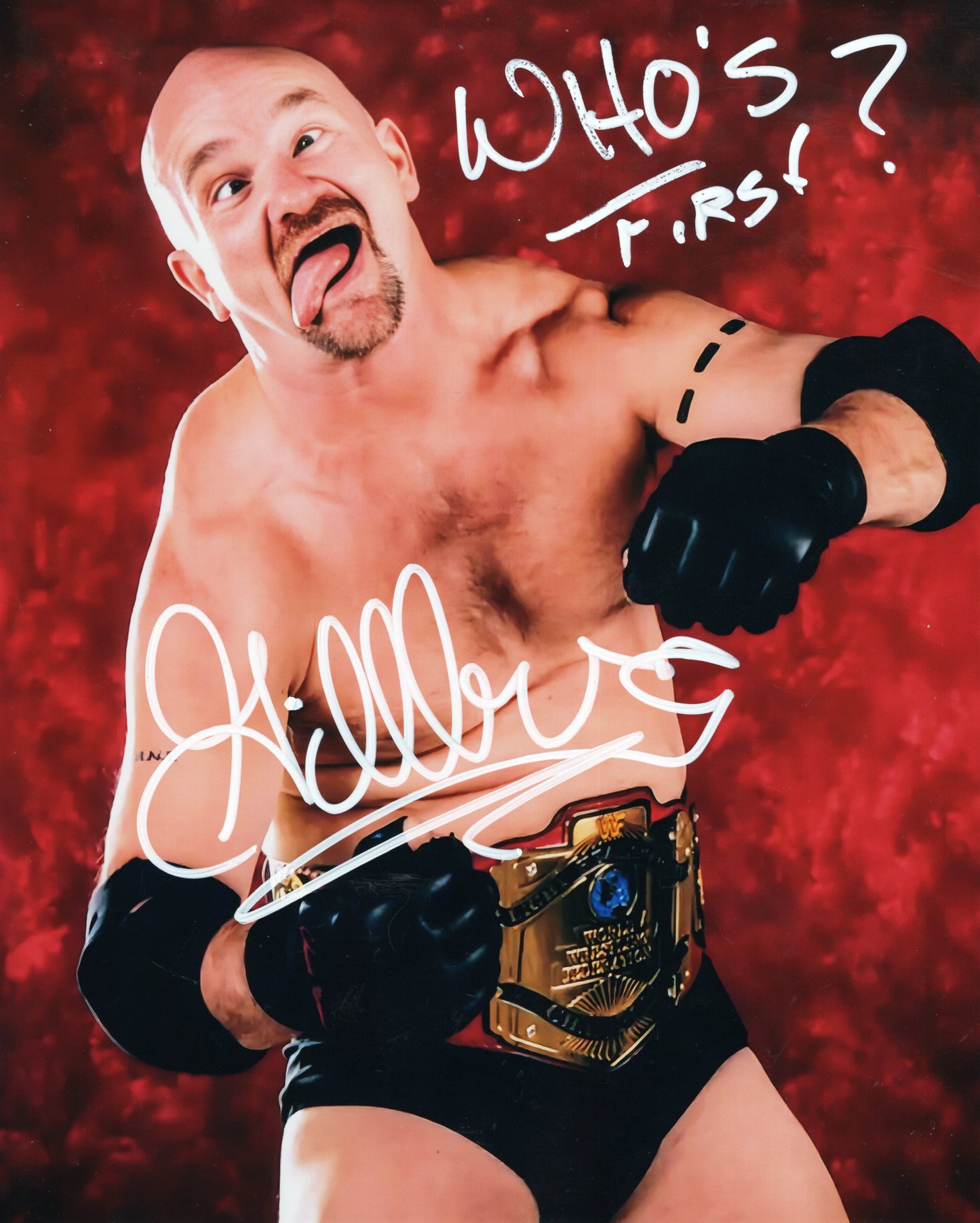 Gillberg Duane Gill (metallic 8x10) signed autographed photo funhouse WWF