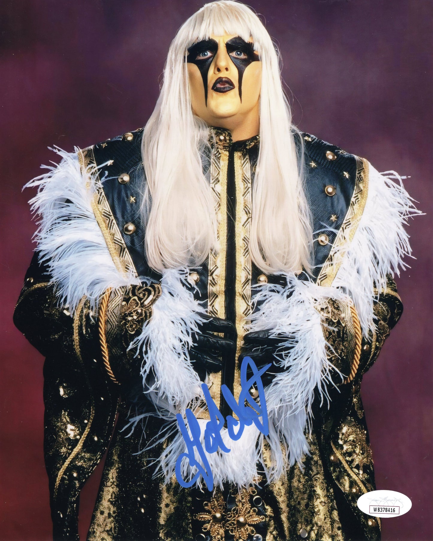 Goldust Dustin Rhodes (8x10 metallic) JSA COA WWE WWF photo signed autograph