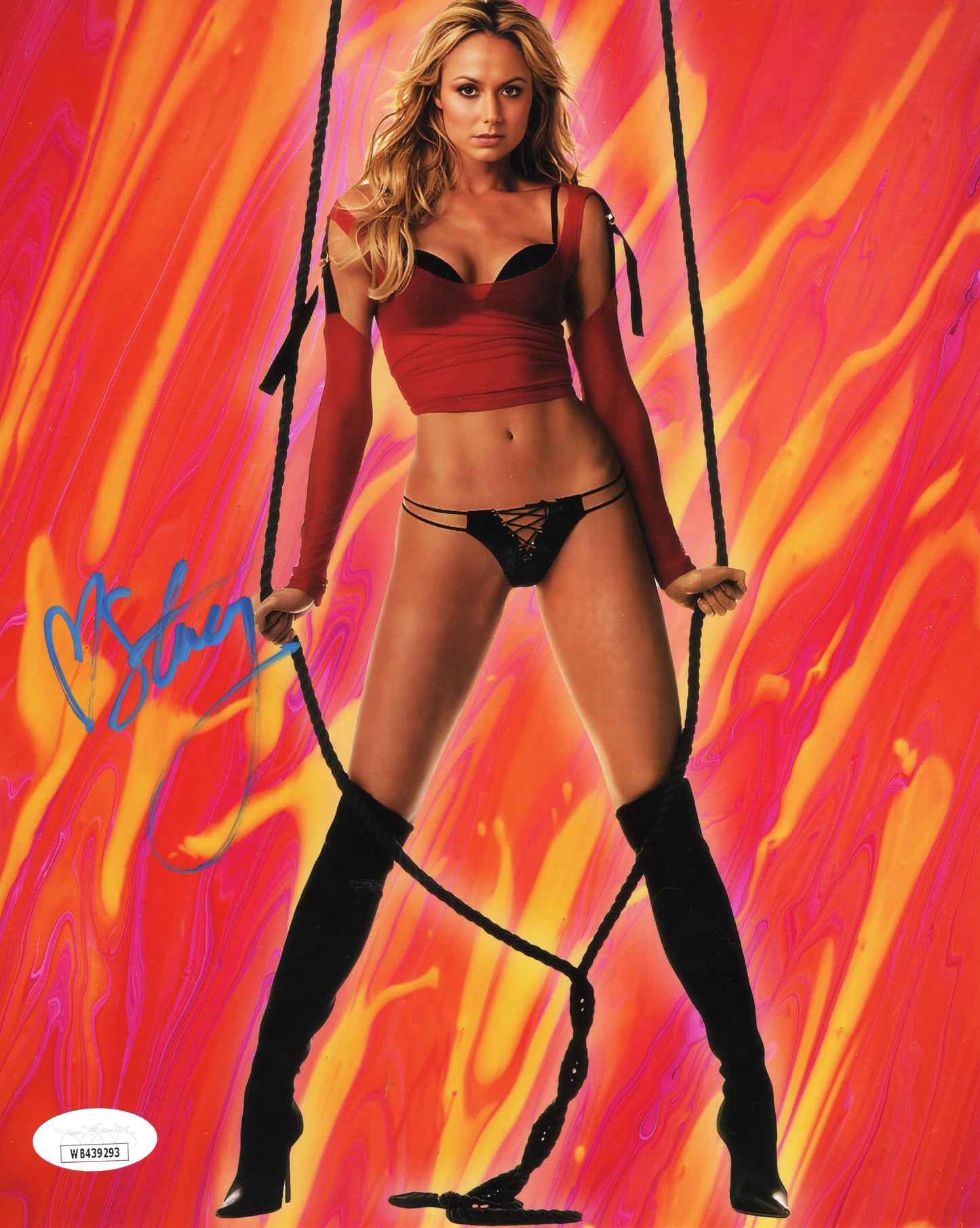 Stacy Keibler (8x10 ELITE METALLIC) JSA COA WWF WCW photo signed auto