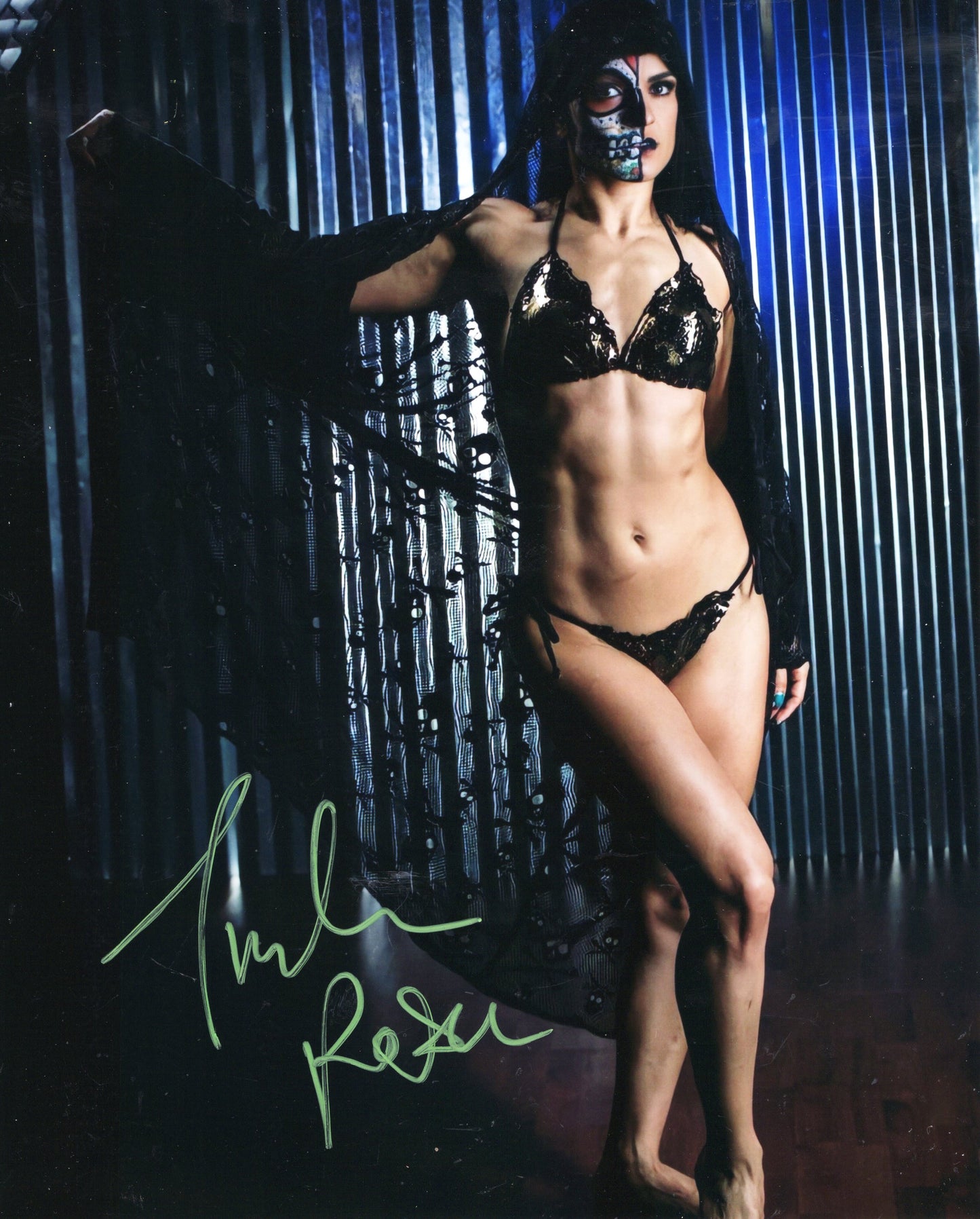 Thunder Rosa (metallic 8x10) AEW funhouse photo signed auto autographed