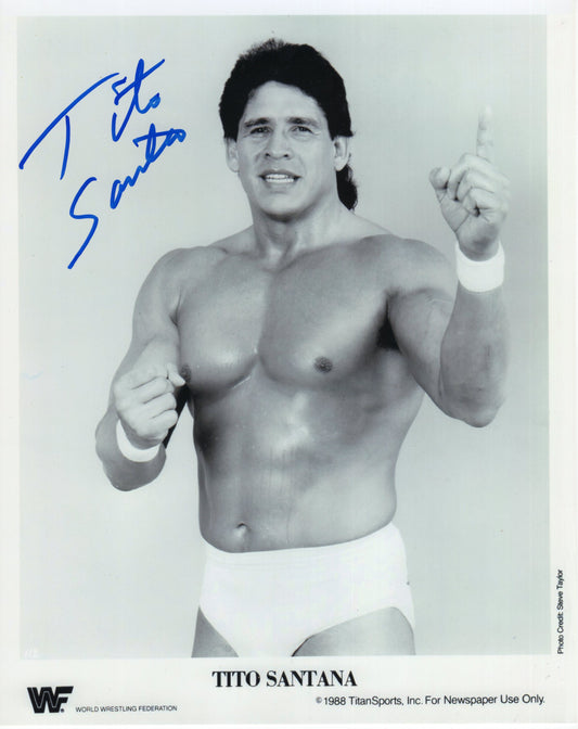 Tito Santana (8x10) photo signed auto autographed WWF