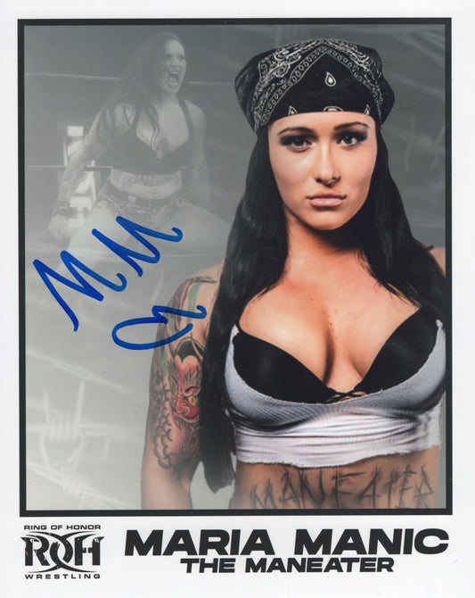 Maneater Maria Manic (8x10) photo signed auto autographed ROH