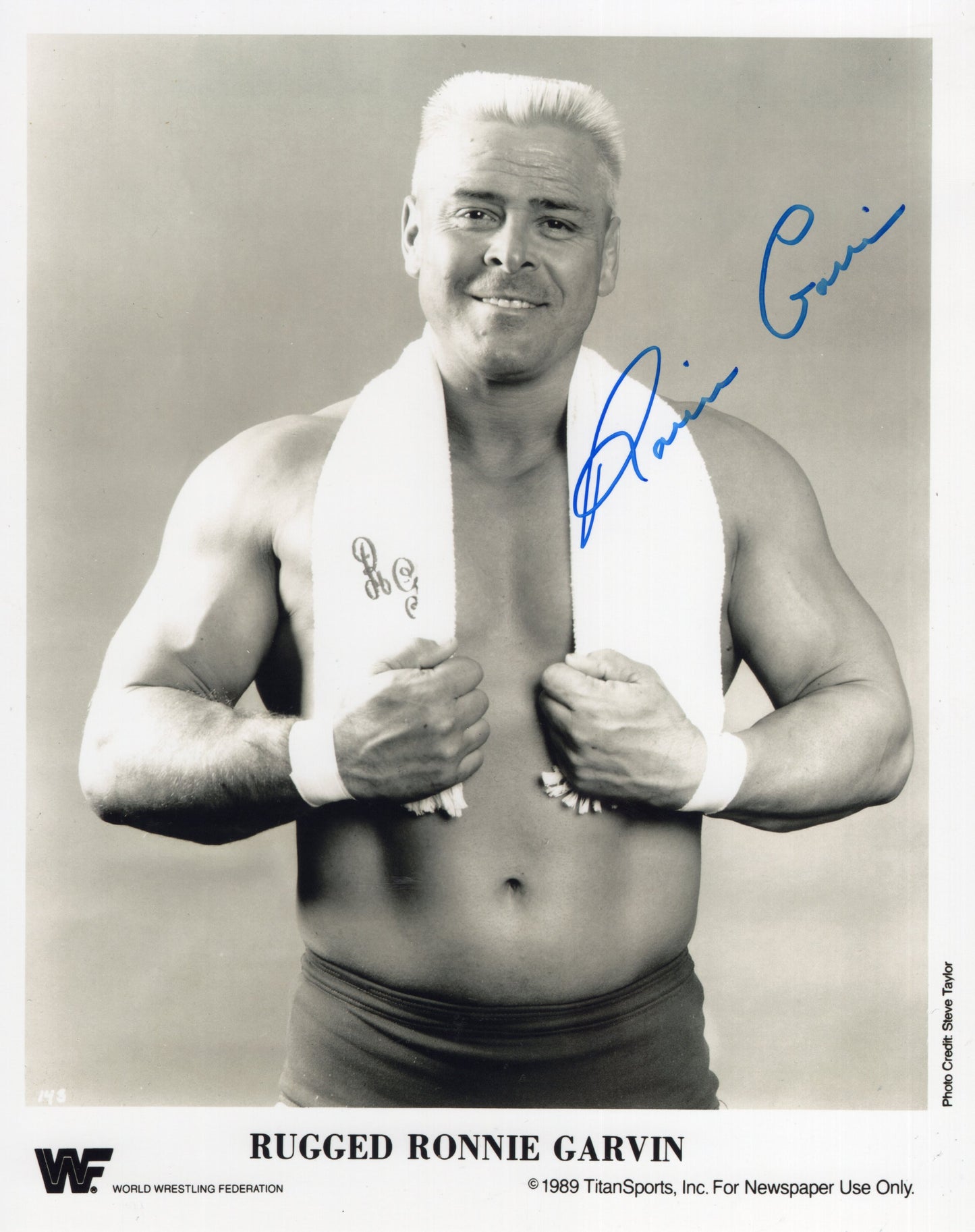 Ronnie Garvin (8x10) photo signed auto autographed NWA WCW WWF