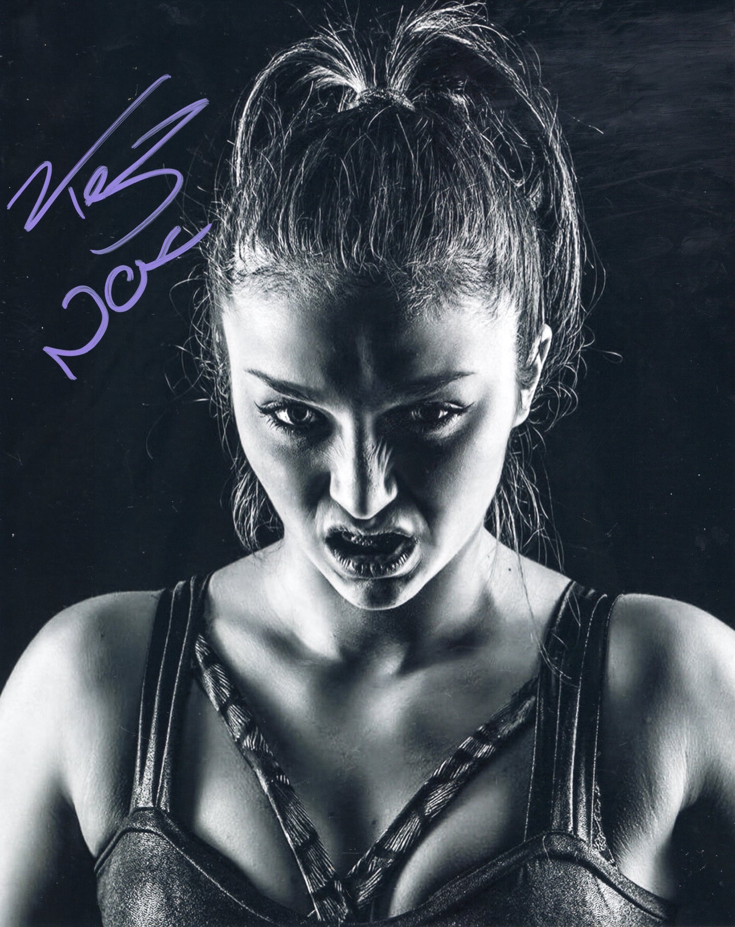 Tegan Nox (full signature) (metallic 8x10) WWE signed autographed photo