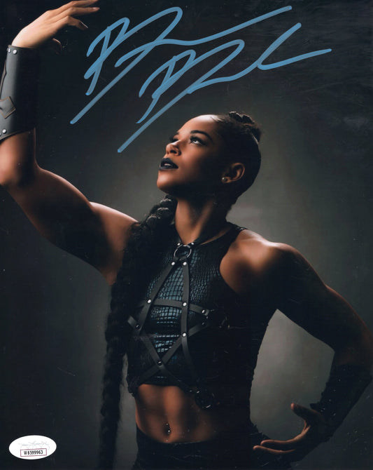 Bianca Belair (metallic 8x10) FUNHOUSE WWE autographed signed undertaker JSA COA