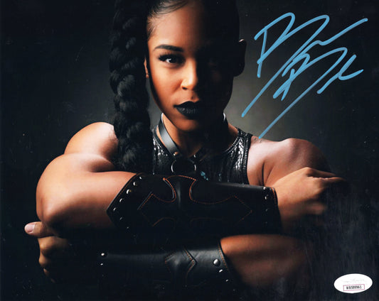 Bianca Belair (metallic 8x10) FUNHOUSE WWE autographed signed JSA COA