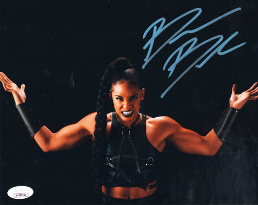 Bianca Belair (metallic 8x10) FUNHOUSE WWE autographed signed JSA COA