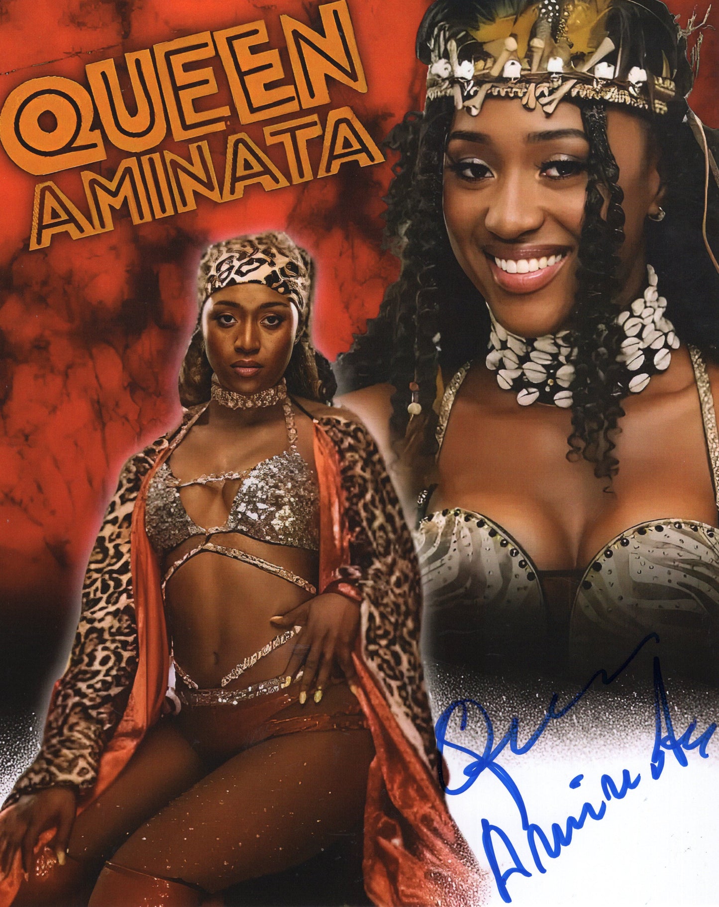 Queen Aminata (8x10) AEW SEXY photo signed auto autographed