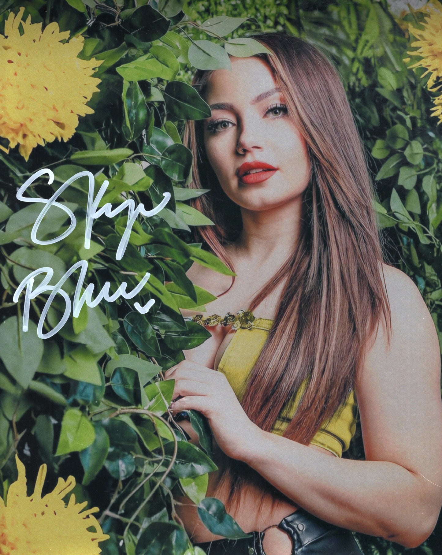 Skye Blue (8x10) Metallic AEW SEXY photo signed auto autographed