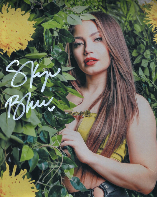 Skye Blue (8x10) Metallic AEW SEXY photo signed auto autographed