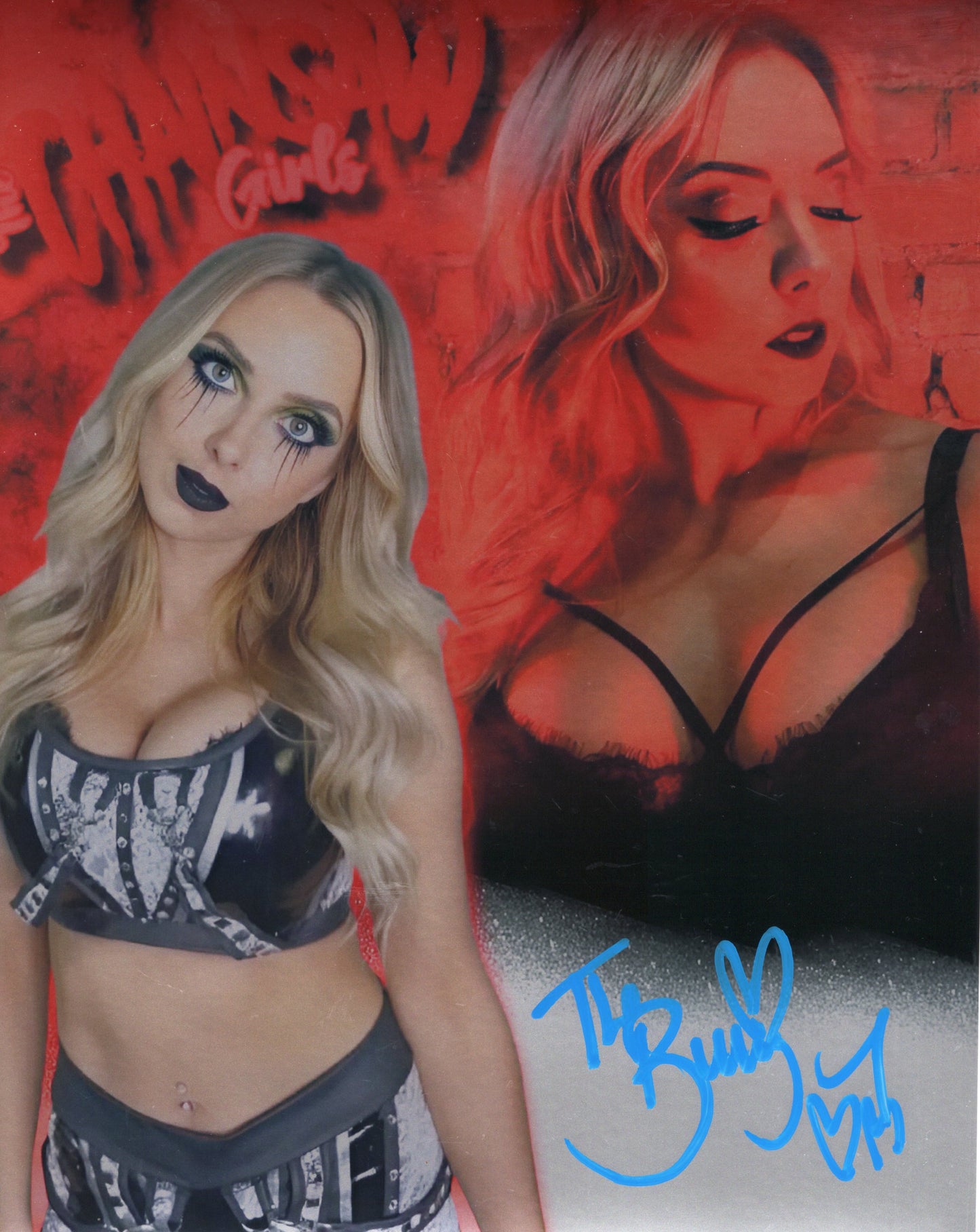 Allie The Bunny (8x10) Metallic AEW SEXY photo signed auto autographed